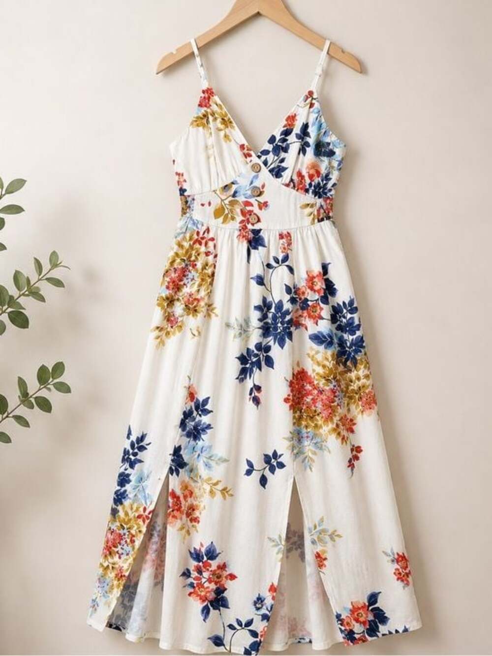One Clothing Los Angeles Floral Button Front Maxi Dress Small